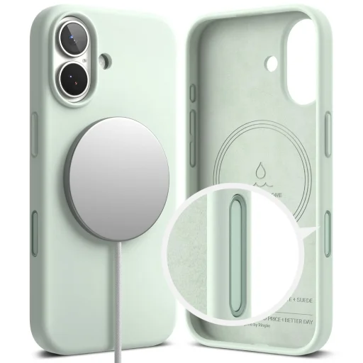 iPhone 17 Ringke Szilikon Mágneses Magsafe Soft Mint tok - 3