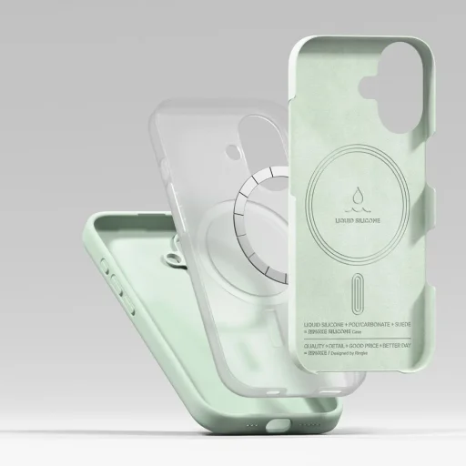 iPhone 17 Ringke Szilikon Mágneses Magsafe Soft Mint tok - 6