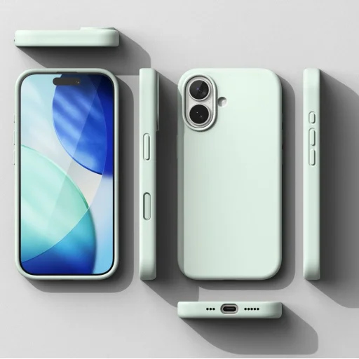 iPhone 17 Ringke Szilikon Mágneses Magsafe Soft Mint tok - 7