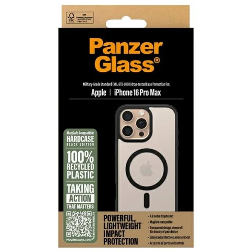 iPhone 16 Pro Max PanzerGlass HardCase fekete MagSafe 1304 tok - 4