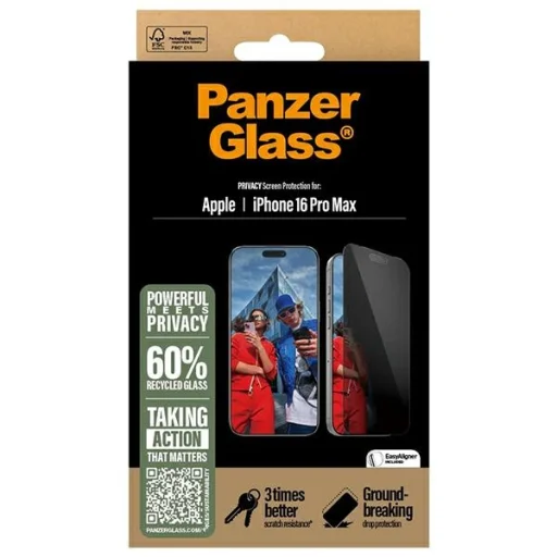 iPhone 16 Pro Max PanzerGlass Privát Üvegfólia 6.9" Ultra-Széles Illeszkedés P2864 - 4