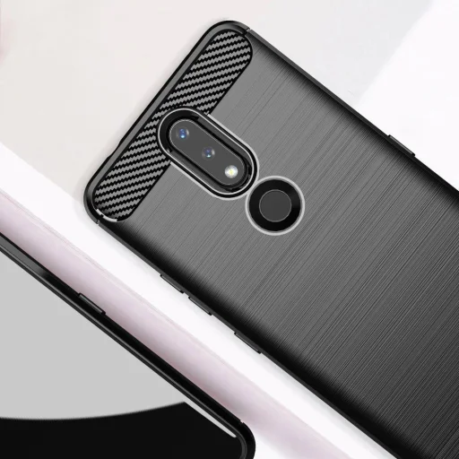 Carbon tok rugalmas TPU tok Nokia 2.4 fekete - 3