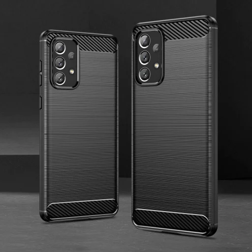 Carbon rugalmas TPU tok Samsung Galaxy A73 fekete tok - 7