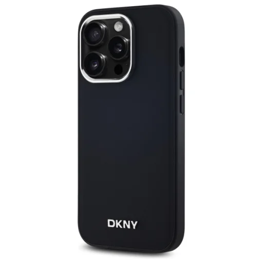 iPhone 14 Pro DKNY DKHMP14LPSCMCLK fekete keménytok Plain Logo MagSafe tok - 2