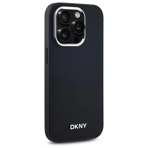 iPhone 14 Pro DKNY DKHMP14LPSCMCLK fekete keménytok Plain Logo MagSafe tok - 4