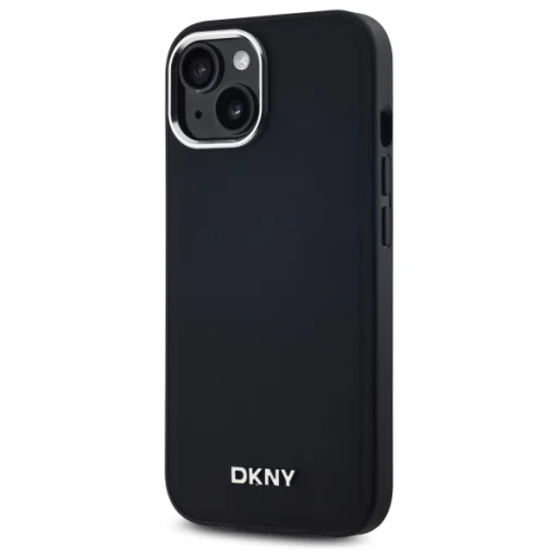 iPhone 15 Plus fekete kemény tok DKNY Plain Logo MagSafe - 2