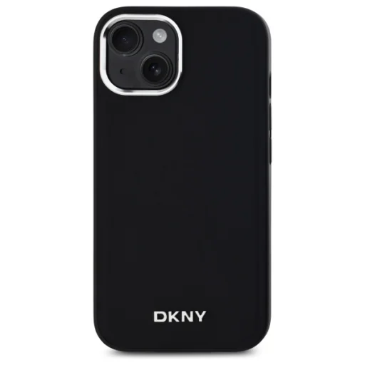 iPhone 15 Plus fekete kemény tok DKNY Plain Logo MagSafe - 3