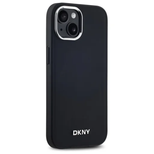 iPhone 15 Plus fekete kemény tok DKNY Plain Logo MagSafe - 4