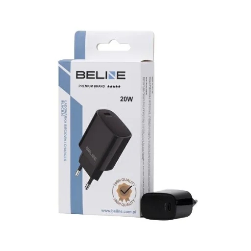 Beline Charger 1x USB-C 20W fekete (csak fej) PD 3.0 BLNCB20 - 3