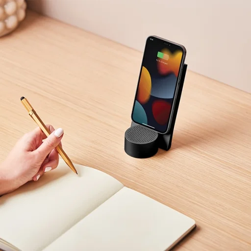 Lexon City Energy Pro 10W Vezeték Nélküli Töltő Bluetooth Hangszóróval fekete - 4