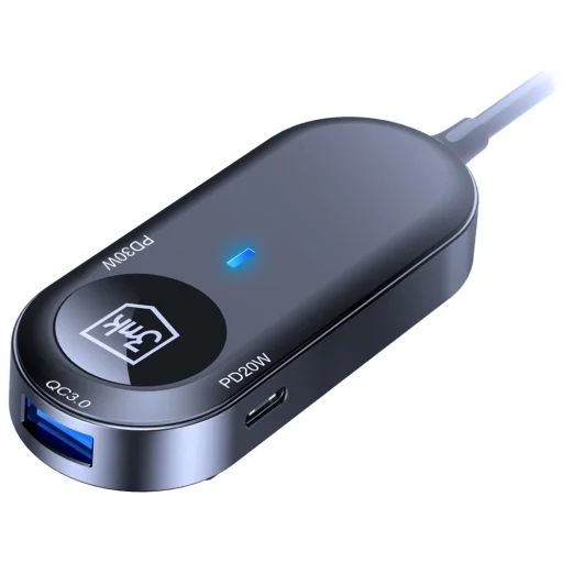 Szürke 3MK Double Car töltő 135W PD QC PPS 2xUSB-A 4xUSB-C - 5