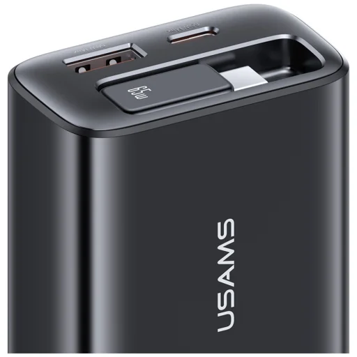 USAMS Xiang Series CC299 65W töltő 1xUSB-C 1xUSB-A + USB-C kábel fehér - 4
