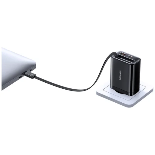 USAMS Xiang Series CC299 65W töltő 1xUSB-C 1xUSB-A + USB-C kábel fehér - 8