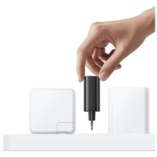 USAMS Xiang Sorozat CC296 30W 1xUSB-C 1xUSB-A + USB-C kábel fehér - 9