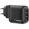 Verbatim Mini GaN fali töltő 100W 2xUSB-C PD/1x USB-A QC fekete 32230