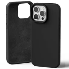 iPhone 16 Pro Max Mercury Silicone tok, fekete