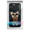 iPhone 15 Pro 6.1" Glasses Cool Dog fekete tok thumbnail