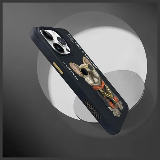 iPhone 15 Pro 6.1" Glasses Cool Dog fekete tok - 6