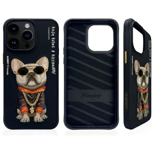 iPhone 15 Pro 6.1" Glasses Cool Dog fekete tok - 10