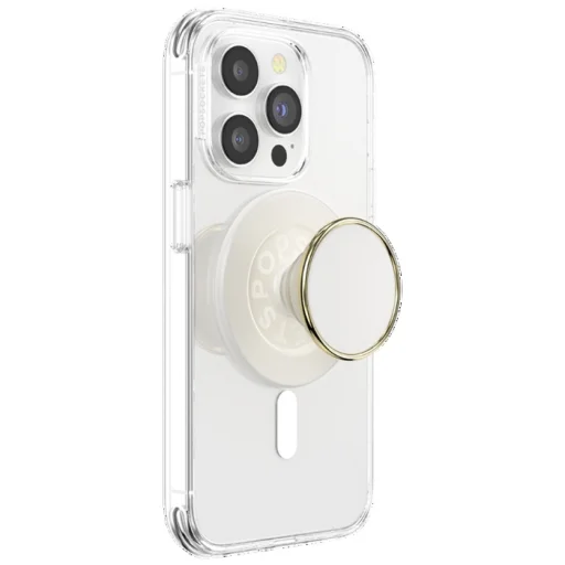 Popsockets kerek Luxe kókuszkrém zománc MagSafe bézs 8 telefonfogó és állvány - 3