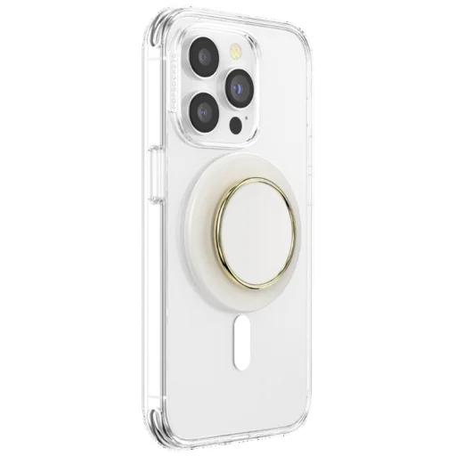 Popsockets kerek Luxe kókuszkrém zománc MagSafe bézs 8 telefonfogó és állvány - 4
