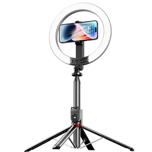 Telefon tartó lámpával USAMS ZB323 10 hüvelykes 1200mAh 2.3m fekete - 1