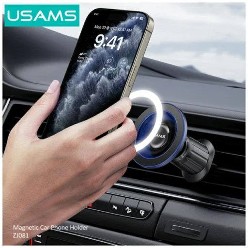 Mágneses autós telefontartó USAMS ZJ081 légbefúvóhoz kék - 4