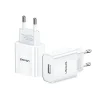 USAMS T18 fali töltő 1xUSB 2.1A (csak fej) fehér Gyors Töltés thumbnail