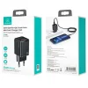 USAMS fali töltő 1xUSB-C+1xUSB T43 33W PD3.0 + QC3.0 + U63 kábel USB-C Lightning fekete thumbnail