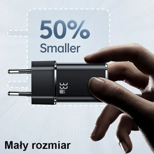 USAMS fali töltő 1xUSB-C+1xUSB T43 33W PD3.0 + QC3.0 + U63 kábel USB-C Lightning fekete - 4