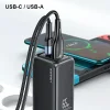 USAMS falitöltő 1xUSB-C+1xUSB T47 65W (csak fej) PD Gyors töltés Super Si fekete CC153TC01(US-CC thumbnail