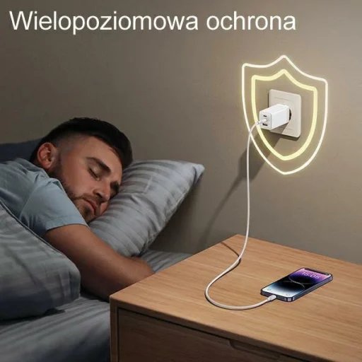 USAMS US-CC180 65W Sandru sorozatú fali töltő 2xUSB-C + 1xUSB (csak fej) GaN PD3.0 + QC3.0 Gyors töltés fekete - 10