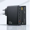 USAMS fali töltő 3xUSB-C+1xUSB GaN 100W T50 PD (csak fej) gyors töltés fekete CC163TC01 (US-CC163) thumbnail