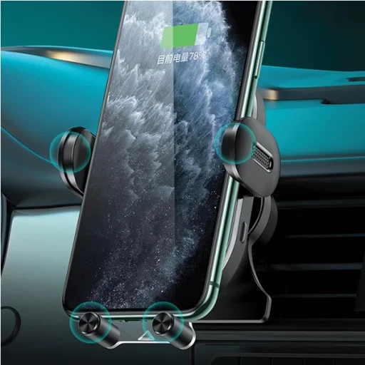 USAMS Induktív tartó US-CD132 15W Automatikus szellőzőrácsra fekete CD132ZJ01 - 5