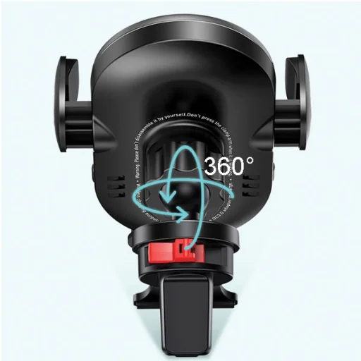 USAMS Induktív tartó US-CD132 15W Automatikus szellőzőrácsra fekete CD132ZJ01 - 6