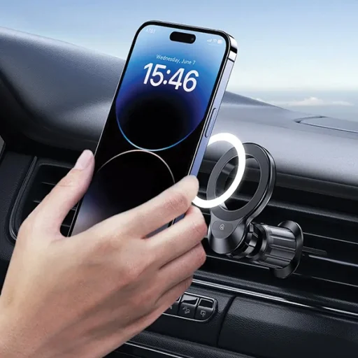 USAMS US-ZJ075 univerzális mágneses autós tartó szellőzőrácsra fekete - 8