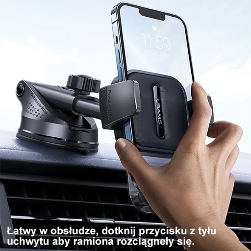 USAMS autós tartó műszerfalra/szélvédőre fekete ZJ072ZJ01 - 3