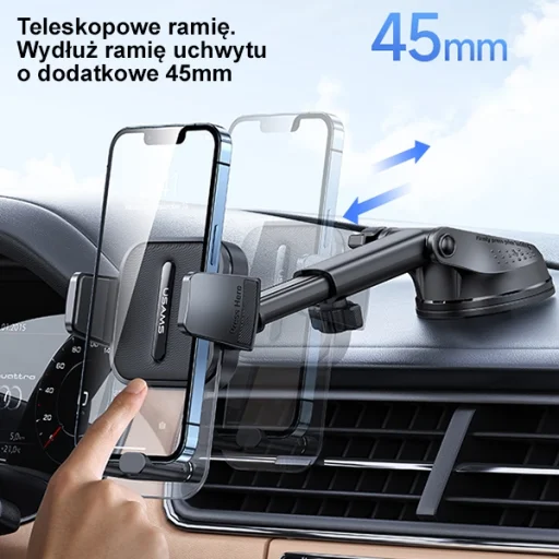 USAMS autós tartó műszerfalra/szélvédőre fekete ZJ072ZJ01 - 4