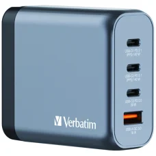 Verbatim GaN 140W fali töltő 3xUSB-C/USB-A + EU/UK/US adapter GNC-140 32203