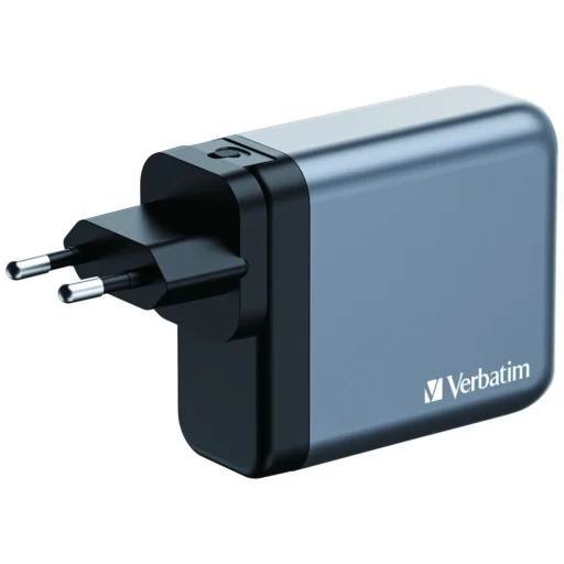 Verbatim GaN 140W fali töltő 3xUSB-C/USB-A + EU/UK/US adapter GNC-140 32203 - 3