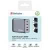 Verbatim GaN 200W Fali Töltő 3xUSB-C/USB-A + EU/UK/US Adapter GNC-200 32204 thumbnail