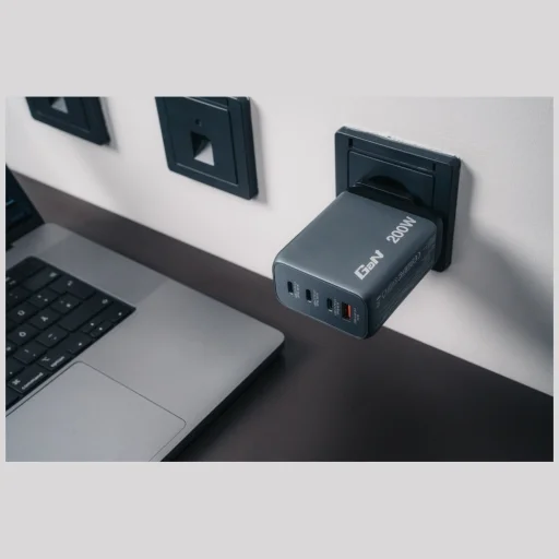 Verbatim GaN 200W Fali Töltő 3xUSB-C/USB-A + EU/UK/US Adapter GNC-200 32204 - 6