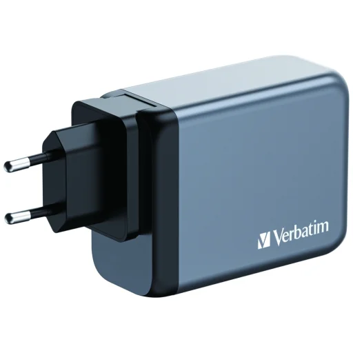 Verbatim GaN 200W Fali Töltő 3xUSB-C/USB-A + EU/UK/US Adapter GNC-200 32204 - 3