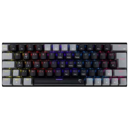 BILL White Shark GK-002113V2-B-G/R-HU WAKIZASHI-2 vezetékes mechanikus gamer billentyűzet - fekete - HU - 1