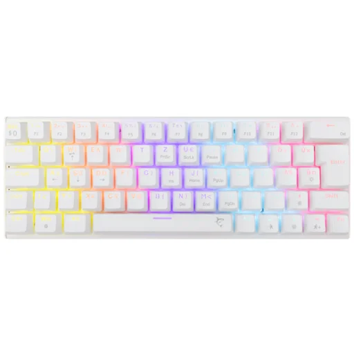 BILL White Shark GK-002223V2-W/BL-HU WAKIZASHI-2 vezetékes mechanikus gamer billentyűzet - fehér - HU - 1