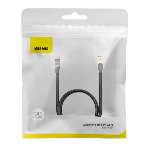 Ethernet RJ45 hálózati kábel, 10Gbps, 1m (fekete) - 6