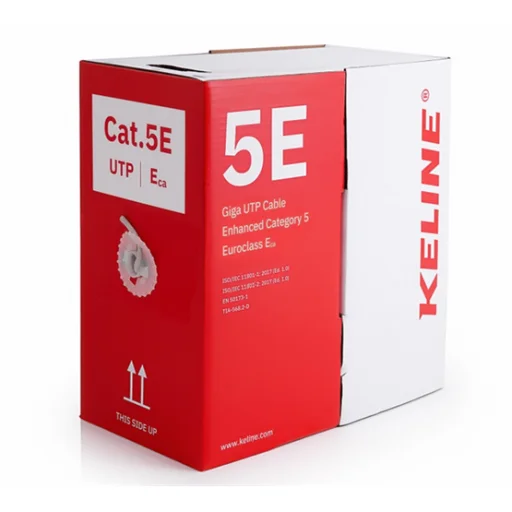 KELine giga fali kábel UTP (U/UTP) 4x2xAWG24 Cat.5E, PVC 305 m-es dob - 1