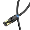 CAT8 SFTP RJ45 Ethernet Hálózati Kábel 40Gbps 1m Fekete - 4