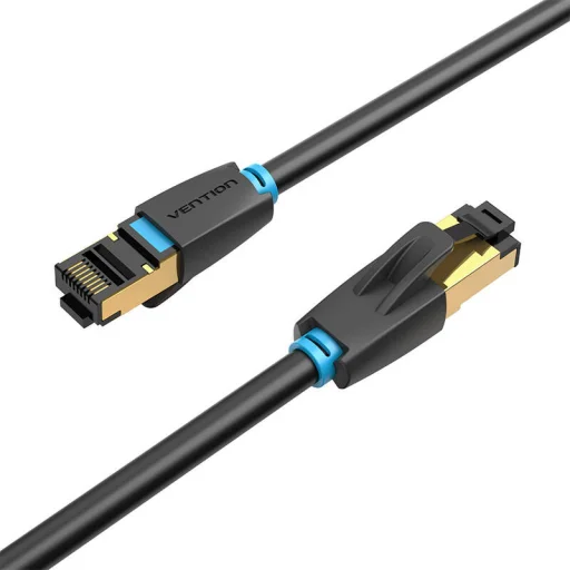 CAT8 SFTP RJ45 Ethernet Hálózati Kábel 40Gbps 1m Fekete - 3