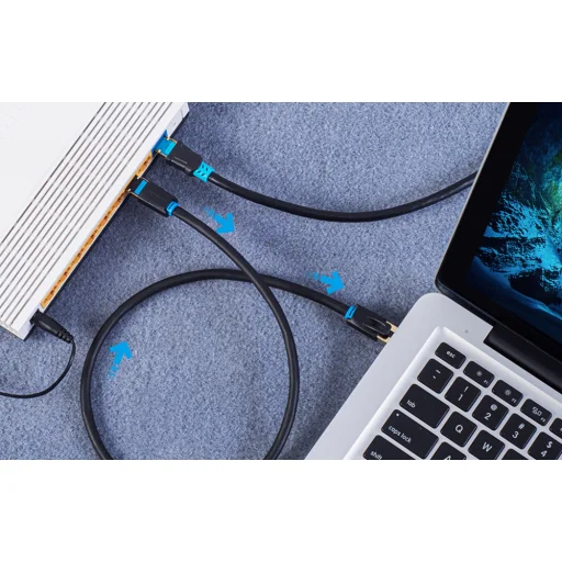 Network Kábel CAT8 SFTP Vention IKABK RJ45 Ethernet 40Gbps 8m Fekete - 6